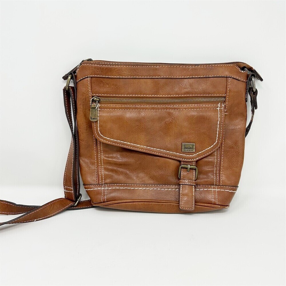B.O.C. Born Concepts Crossbody Shoulder Bag Womens Medium Brown Buckle